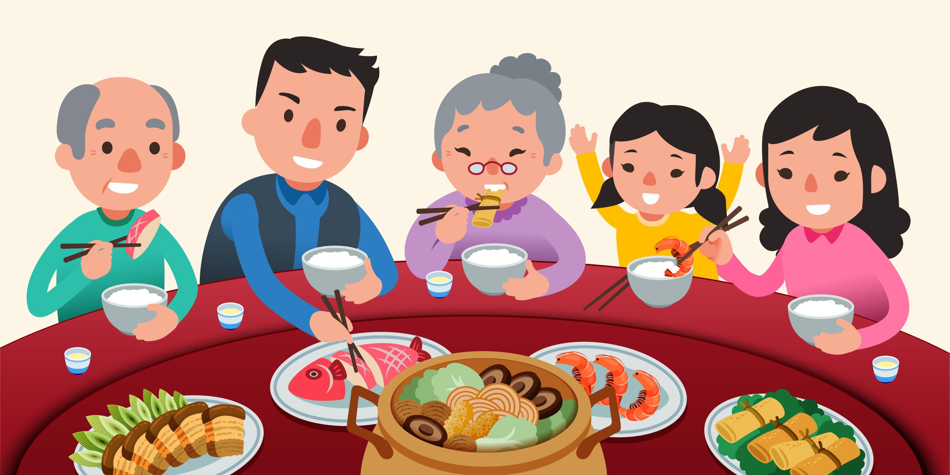 過年團聚示意圖