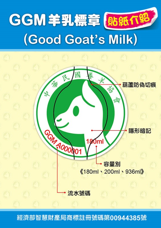 買羊乳要認GGM羊乳標章 (photo / 中華養羊協會)