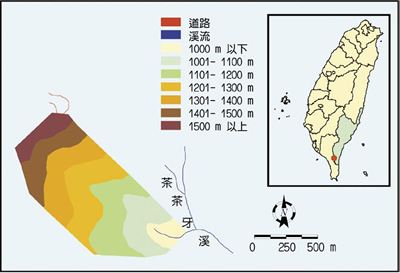 大武事業區台灣穗花杉自然保留區地圖